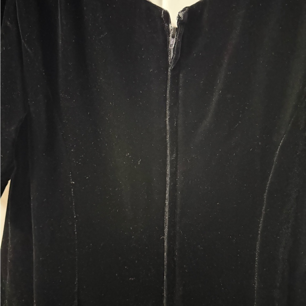 Vintage Lanz 1980 Black Velvet Dress - Picture 6 of 8